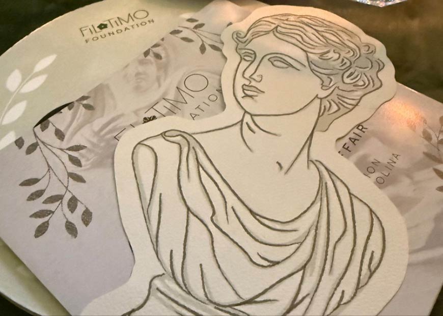 Photo of Filotimo Foundation Gala 2025 marketing materials