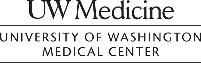 University of Washington Medical Center Logo - Black serif type over black sans-serif type