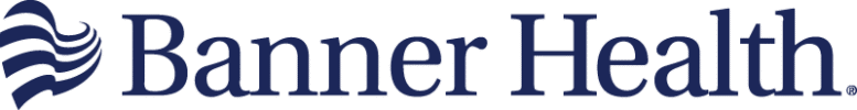 Banner Health Logo - Navy blue serif type with banner icon to left