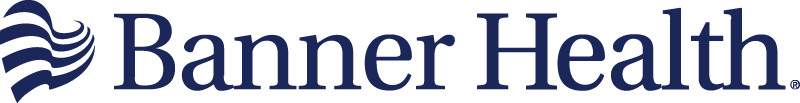 Banner Health Logo - Navy blue serif type with banner icon to left