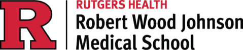Rutgers Health Logo - Red and black sans-serif type with large serif R to left