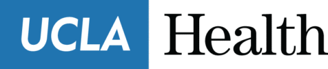 UCLA Health Logo - Black serif type with UCLA sans-serif white type inside blue rectangle to left