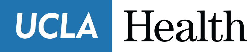 UCLA Health Logo - Black serif type with UCLA sans-serif white type inside blue rectangle to left
