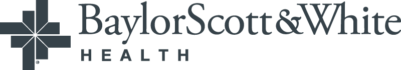 Baylor Scott and White Logo - Dark gray serif type with icon to left