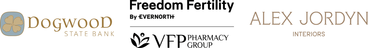 Dogwood State Bank, Freedom Fertility, and Alex Jordyn Interiors Logos