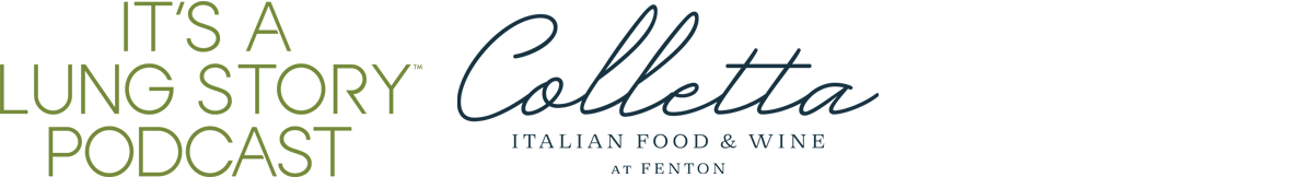 Its a Lung Story Podcast and Colletta logos