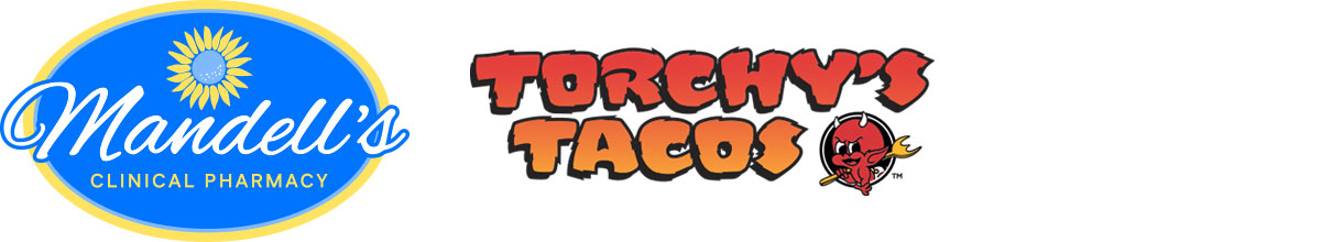 Mandell's and Torchy's tacos logos