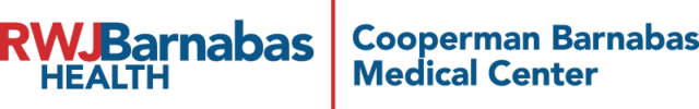 Cooperman Barnabas Medical Center Logo - Blue and red sans-serif type