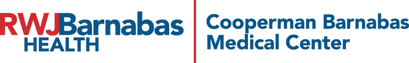 Cooperman Barnabas Medical Center Logo - Blue and red sans-serif type