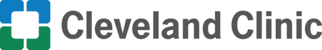 Cleveland Clinic Logo - Dark gray sans-serif type with blue and green square icon to left