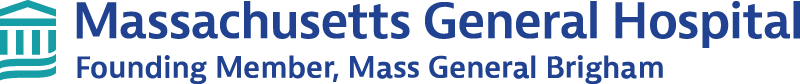 Massachusetts General Hospital Logo - Dark blue sans-serif type with teal building icon to left