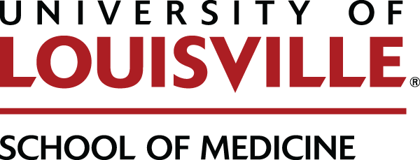 University of Louisville Logo - Dark red and black sans-serif type
