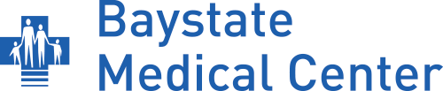 Baystate Medical Center Logo - Blue sans-serif type with blue and white family icon to left
