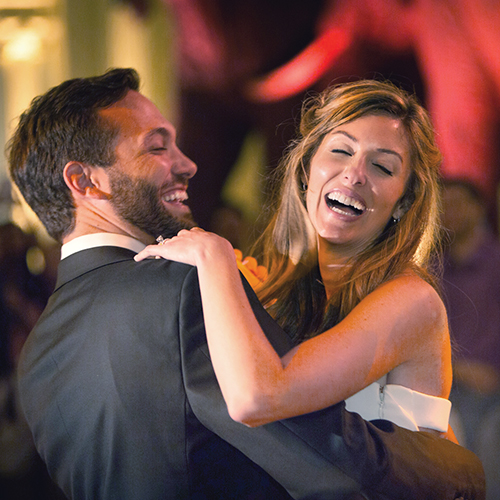 Pete and his wife dancing at their wedding